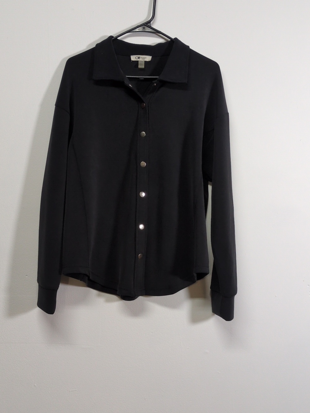Cable & Gauge Black Sand Wash Shirt Jacket Shacket Black Size XL